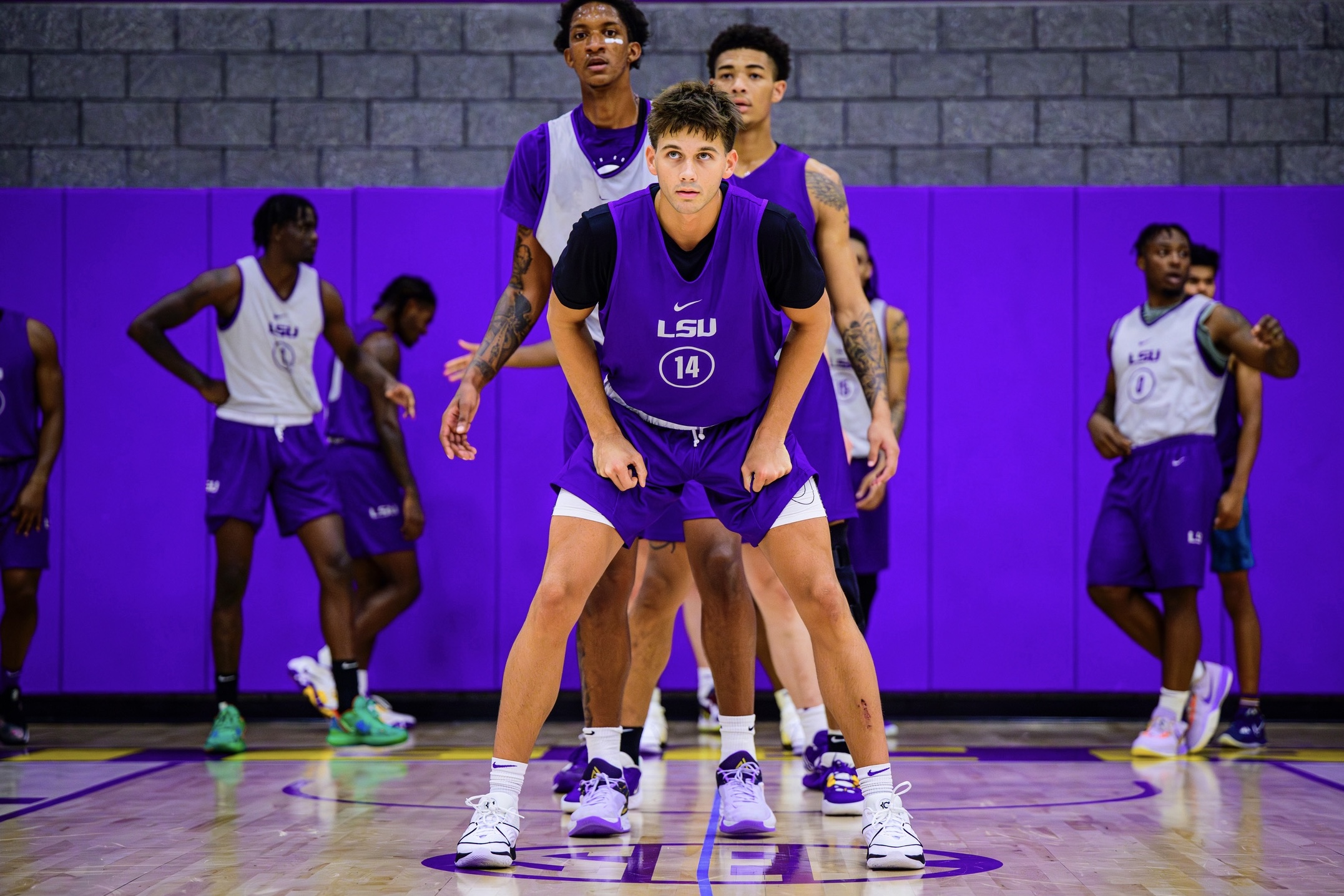 Trace Young at LSU Basketball Practice